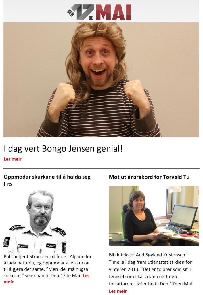 Bongo Jensen vert genial